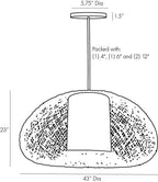 Slide Pendant, 3-Light, Vintage Platinum, Opal Glass, 22.5"W (139201-SKT-82-GG0677 5CQEWV)