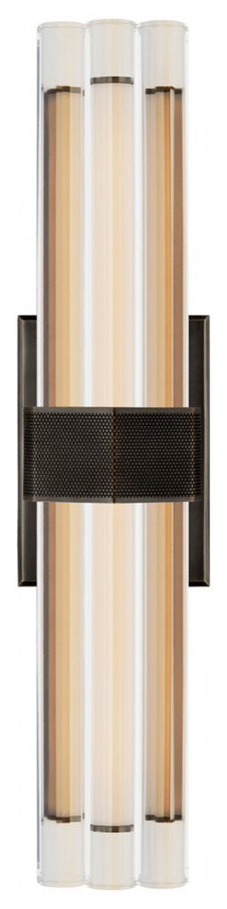 Fascio Wall Sconce, LED, Bronze, Crystal, 18"H (LR 2909BZ-CG CPZTP)By Visual Comfort