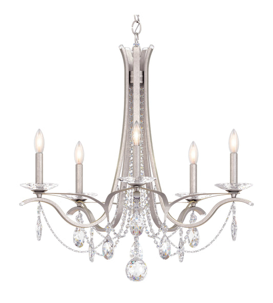 Schonbek Va8335N-48S 5 Light Crystal Chandelier, Antique SilverBy Schonbek