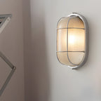 1-Light Retro Industrial Oval/Round Outdoor Wall Lights Wall Lamp