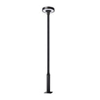 Round Waterproof Smart Remote Control LED Solar Lamp Post Top Lights