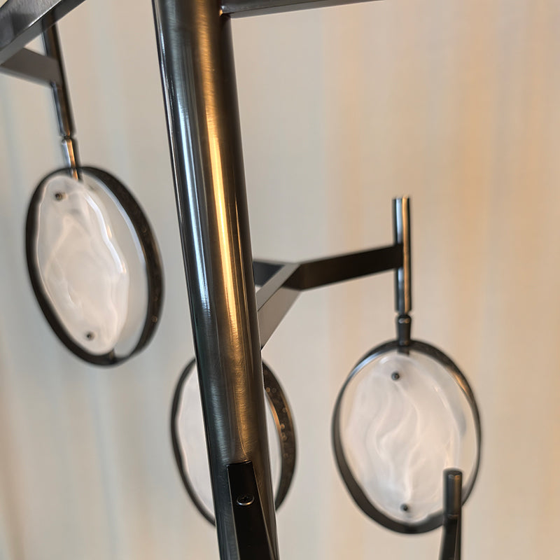 Contemporary Metal Chandelier 51"