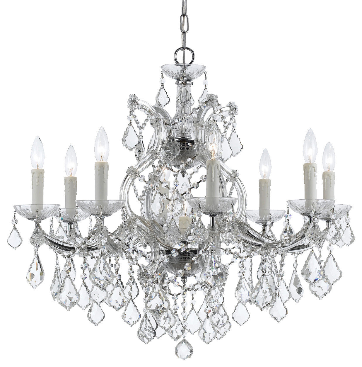 Crystorama Lighting Group 4408-CL-SAQ Maria Theresa 9 Light 26"W - PolishedBy Crystorama Lighting