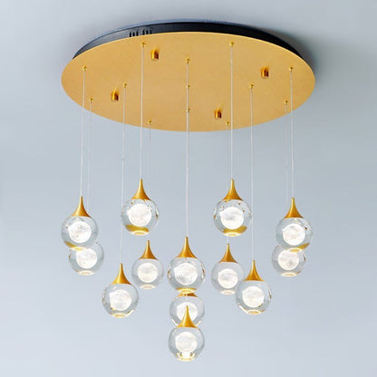 MIRODEMI? Pigna | Modern Crystal LED Chandelier with Hanging Balls, 13 LightsBy Miron Demid LLC