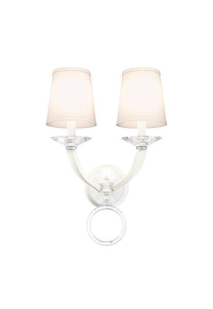 Schonbek Ma1002N-06O 2 Light Crystal Sconce, WhiteBy Schonbek