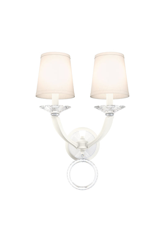 Schonbek Ma1002N-06O 2 Light Crystal Sconce, WhiteBy Schonbek