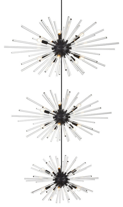 Elegant Lighting 46" Three Tiers Crystal Starburst ChandelierBy Elegant Furniture & Lighting