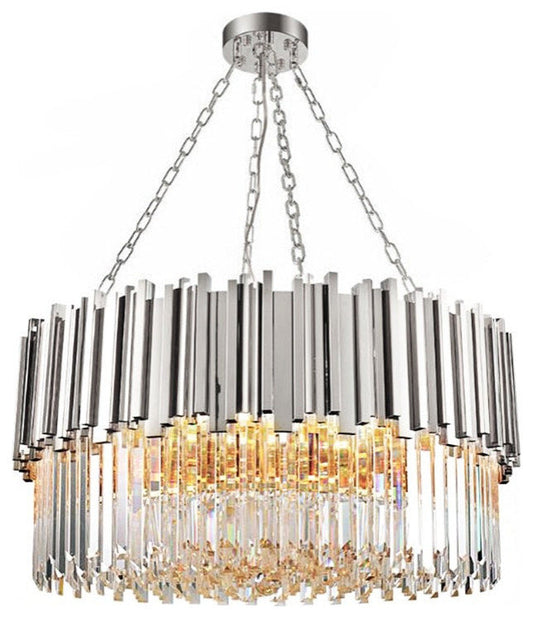 Gio Crystal Chandelier, Polished Chrome, Diameter 40"By MORSALE