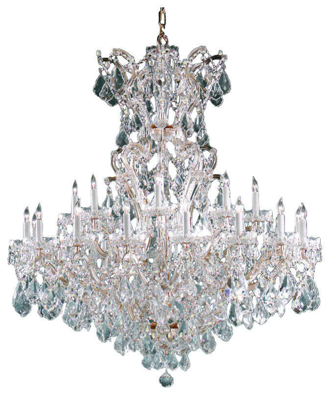 Crystorama 4424-GD-CL-SAQ Maria Theresa - Twenty-Five Light ChandelierBy Crystorama Lighting
