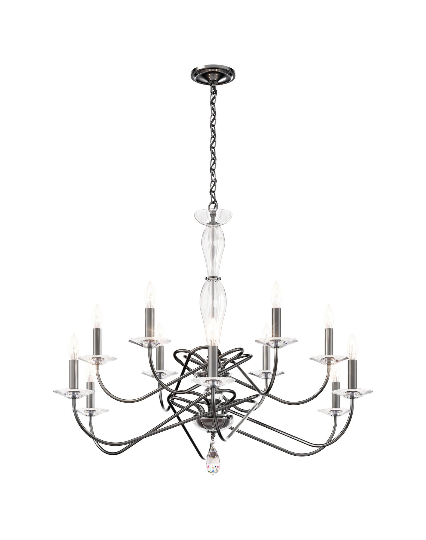 Schonbek Vx1012N-49H 12 Light Crystal Chandelier, Black PearlBy Schonbek