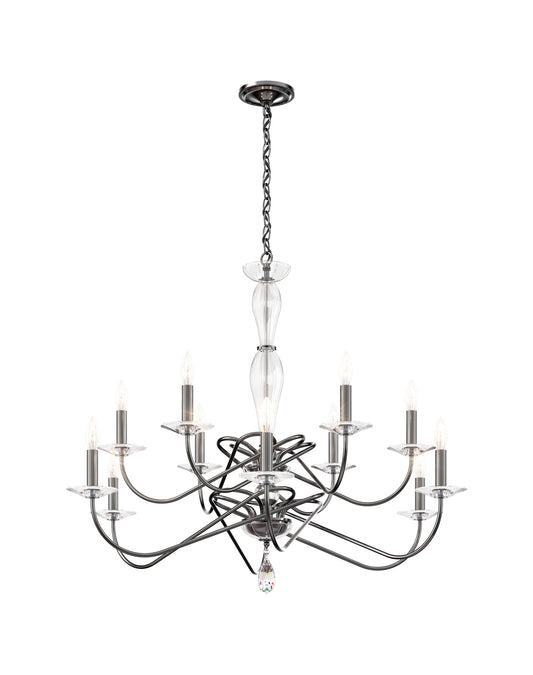 Schonbek Vx1012N-49H 12 Light Crystal Chandelier, Black PearlBy Schonbek