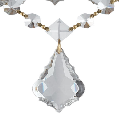 Filmore 6 Light Chandelier, Antique Gold, Clear Swarovski StrassBy Crystorama Lighting