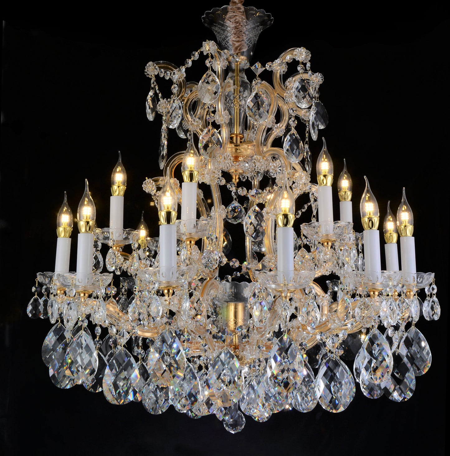 La Scala 19-Light Crystal Chandelier - GoldBy Michael Amini