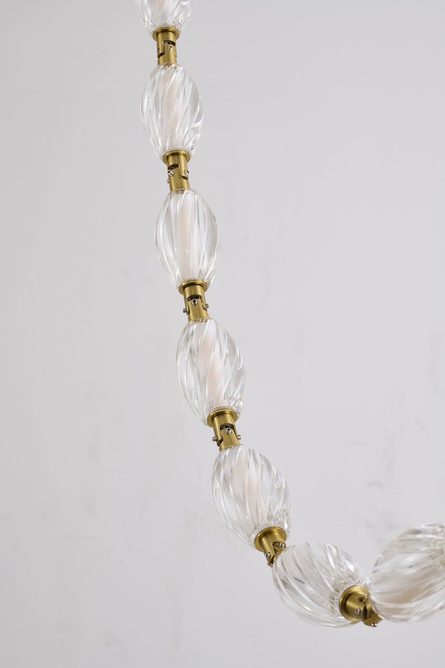 22-Light Brass LED Chandelier With Clear Crystal ShadesBy Design Living