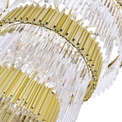 34 Light 40" Down Chandelier, Medallion Gold With Clear CrystalBy Crystallo Lighting