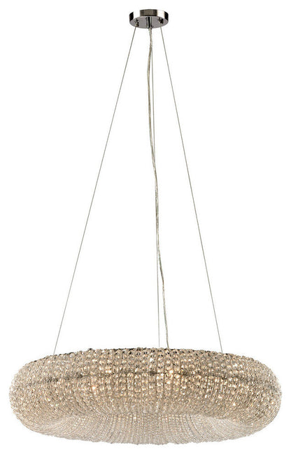 Crystal Ring 10 Light Chandelier, Polished ChromeBy ELK Group International