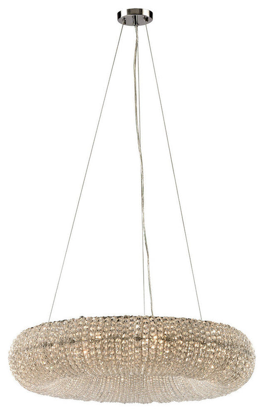 Crystal Ring 10 Light Chandelier, Polished ChromeBy ELK Group International