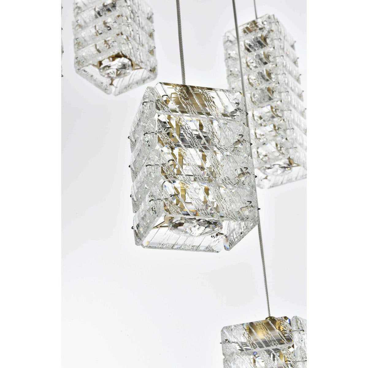 Aston 16 Light Pendant, Satin GoldBy Elegant Furniture & Lighting