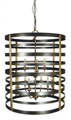 Pastoral Foyer Chandelier, 9-Light, Bronze, 28"W (5098 MB/AB A088X)