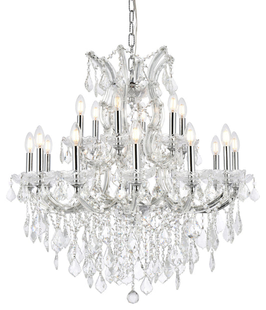 Elegant Lighting 2800D30/RC Maria Theresa 19 Light 30"W Crystal - ChromeBy Elegant Furniture & Lighting