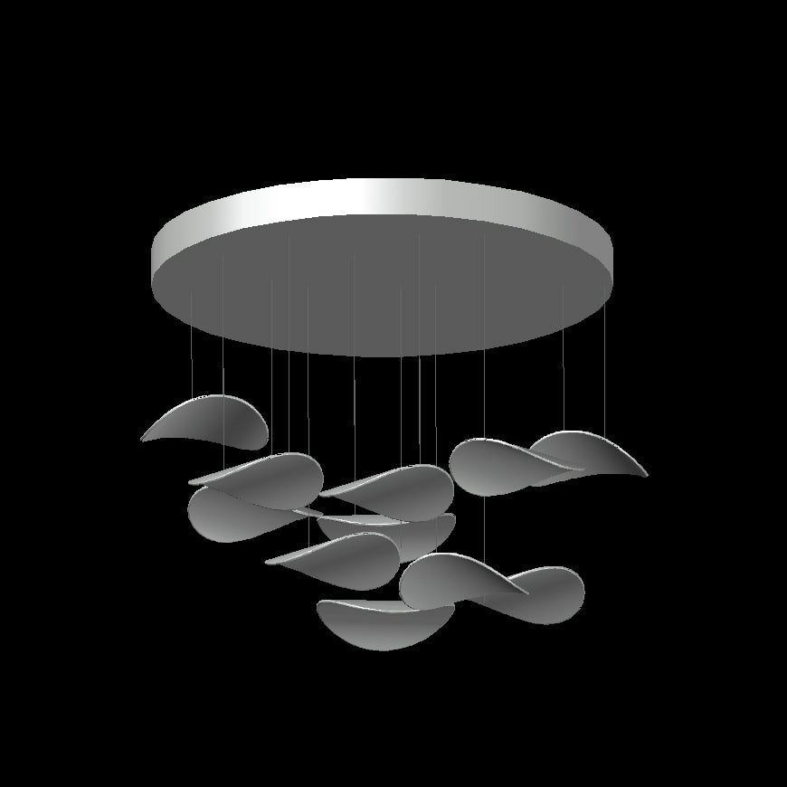 Wave Floating Leaf Chandelier