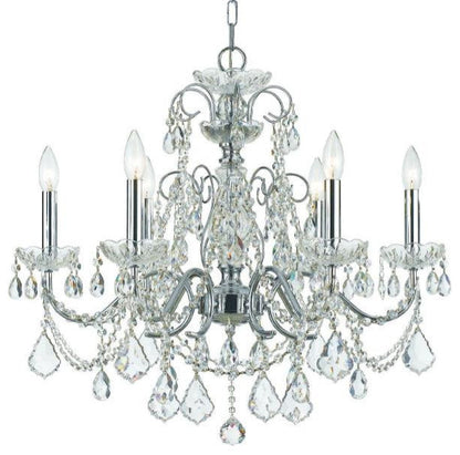Imperial 6-Light Chandelier in Minimalist Style, 26"Wx24.5"HBy Crystorama Lighting