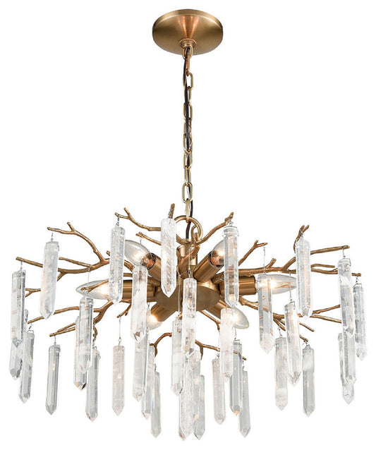 14” Brass Color Kvist 6-Light ChandelierBy Contemporary Home Living