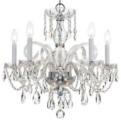 Crystal Crystal 5 Light Chandelier in Classic Style, 22"Wx21"HBy Crystorama Lighting