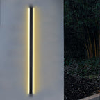 Waterproof Outdoor Long Strip Black Modern Porch Lights Outdoor Wall Lights