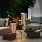 Handmade Rattan Waterproof LED Modern Portable Solar Outdoor Lanterns