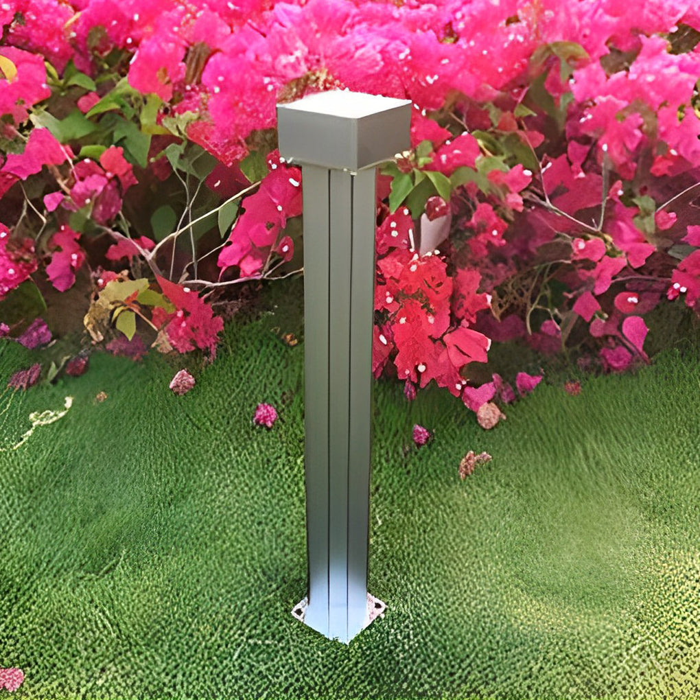 Aluminum Alloy Waterproof LED Black Modern Solar Powered Lawn Lights