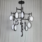 Contemporary Metal Chandelier 51"