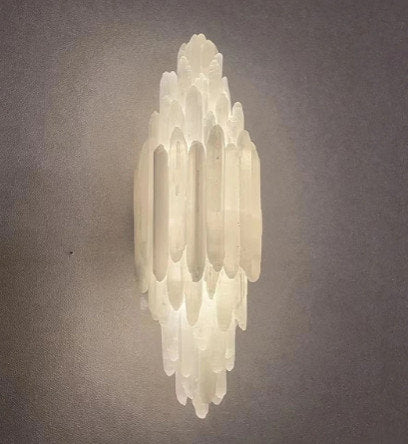 Selenite Wall Sconce, 18" HBy Akari Lanterns