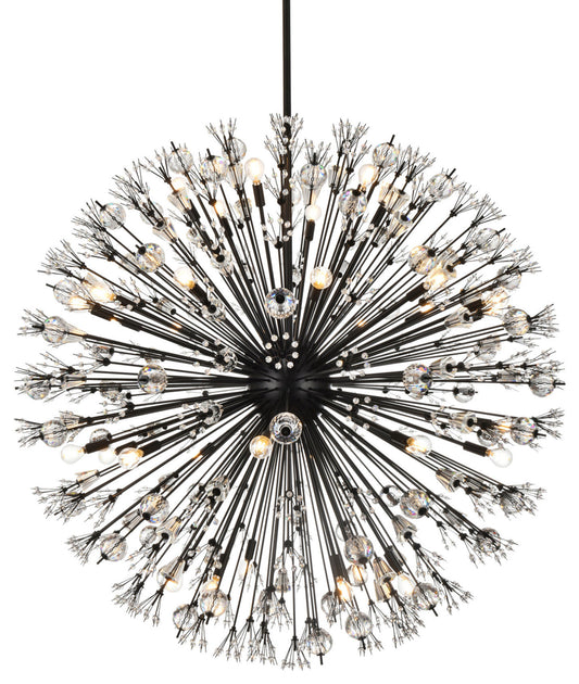 Elegant Lighting 2500D50 Vera 34 Light 50"W Crystal Sputnik - BlackBy Elegant Furniture & Lighting