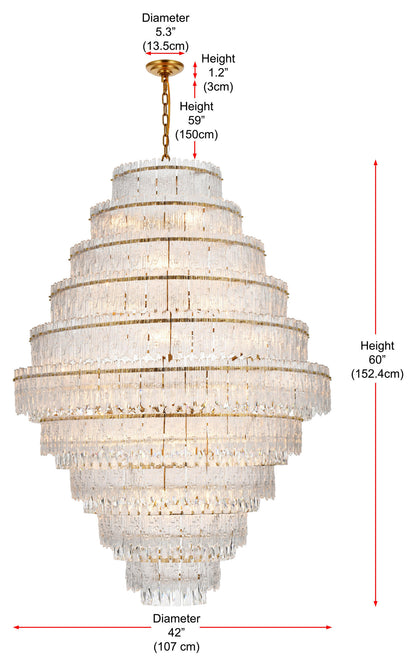 Home Living 42" Chandelier, Satin GoldBy Home Living