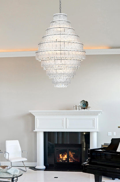 Home Living 36" Chandelier, ChromeBy Home Living