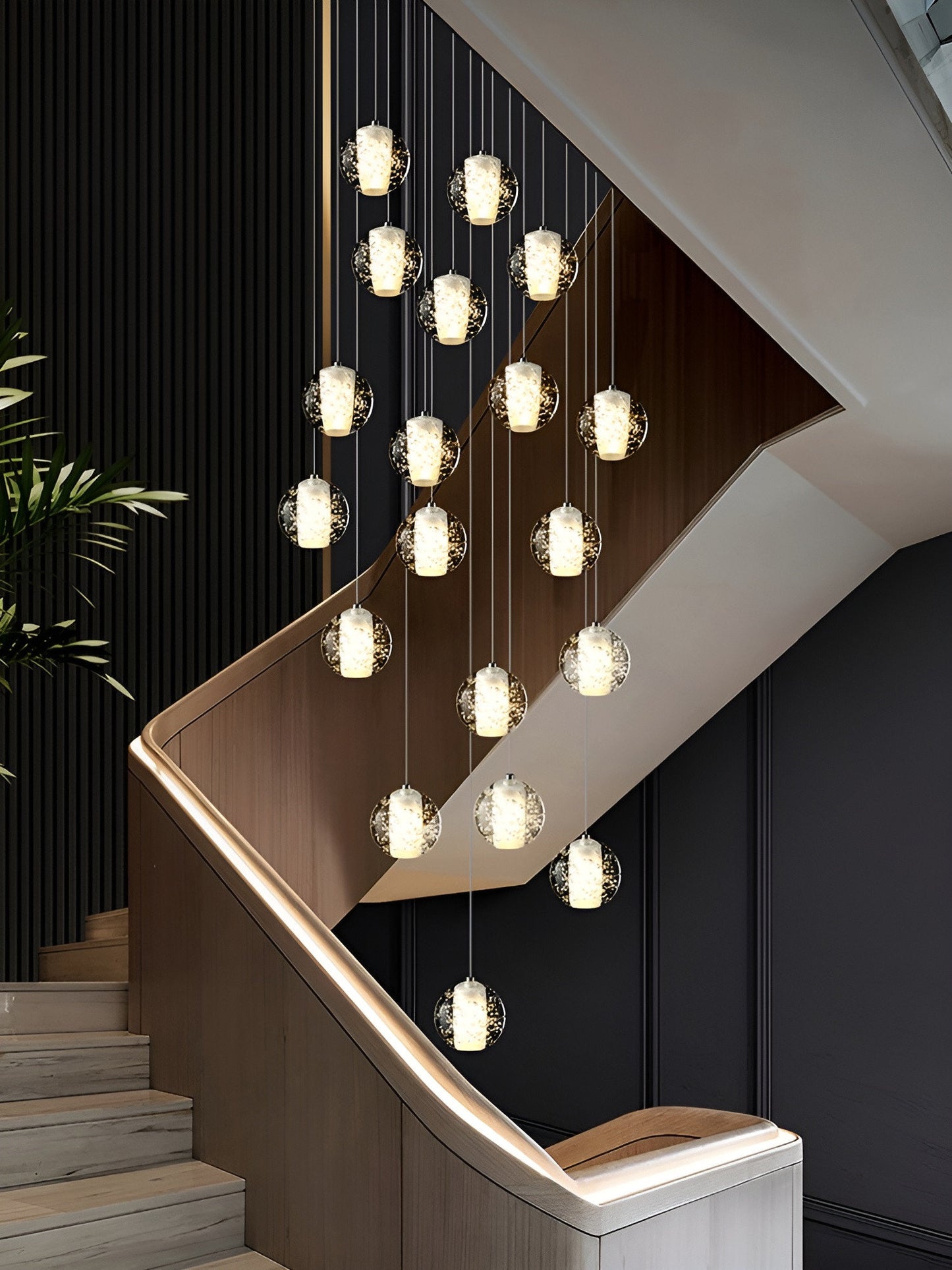 Lenno | Crystal Hanging Light Fixture, 25 LightsBy Miron Demid LLC