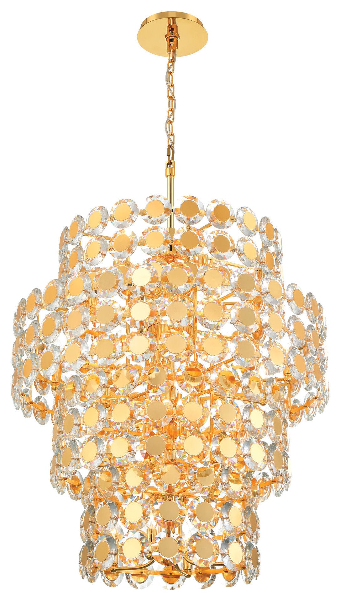 Eurofase Lighting 44289 Perrene 24 Light 32"W Waterfall - GoldBy Eurofase Lighting
