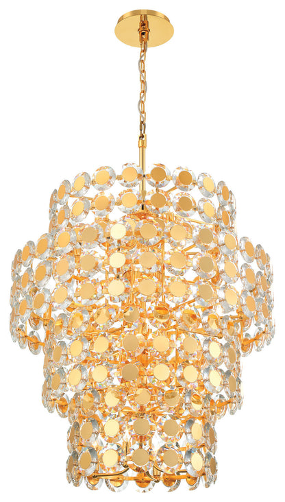 Eurofase Lighting 44289 Perrene 24 Light 32"W Waterfall - GoldBy Eurofase Lighting