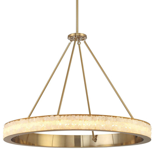 Minka Lavery 3888-L Divinely 37"W LED Crystal Ring Chandelier - Celeste BrassBy Minka Aire
