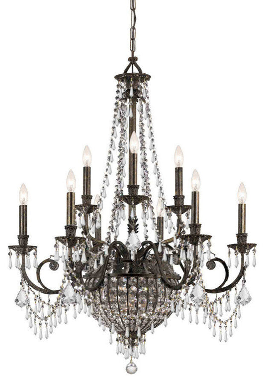 Crystorama Vanderbilt 12 Light Bronze Chandelier, English BronzeBy Crystorama Lighting