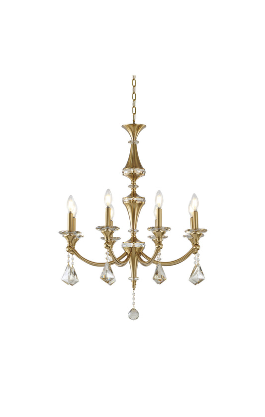 Bethel International LA43C27BR 8-Light Chandelier, ChromeBy Bethel Intl.