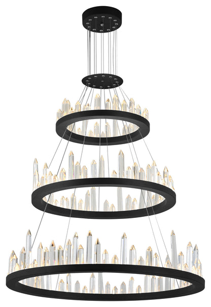 Juliette LED Chandelier With Black FinishBy CWI Lighting