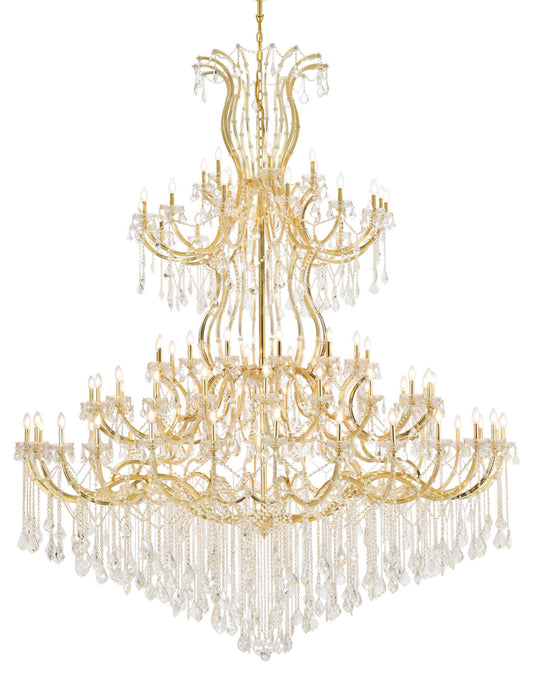 Elegant Lighting 2800G120/RC Maria Theresa 84 Light 96"W Crystal - GoldBy Elegant Furniture & Lighting