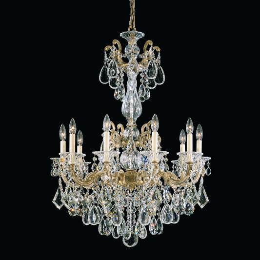 Schonbek 5008-74S 10 Light Crystal Chandelier, Parchment BronzeBy Schonbek