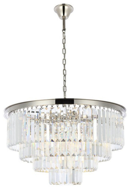 Elegant 1231D32PN/RC Sydney 17-Light Polished Nickel Chandelier ClearBy Elegant Furniture & Lighting