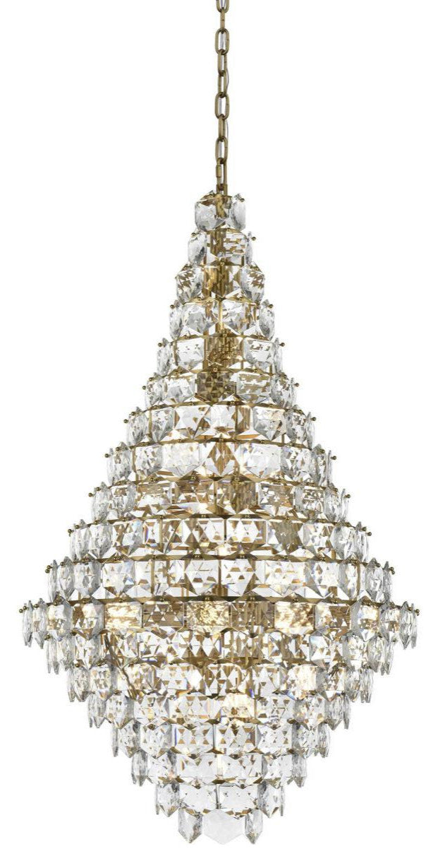 Adaline 38 Light Chandelier, Satin GoldBy Elegant Furniture & Lighting