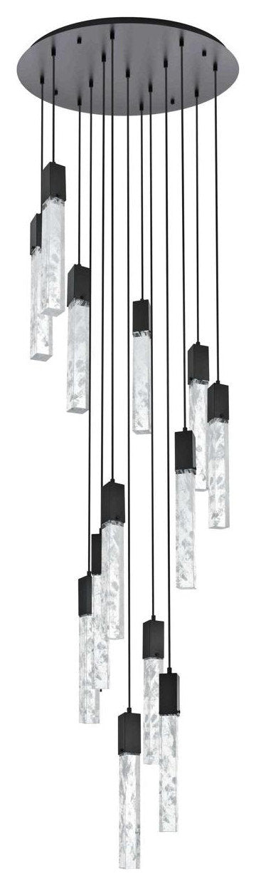 Aurora 13 Light Chandelier, BlackBy Elegant Furniture & Lighting