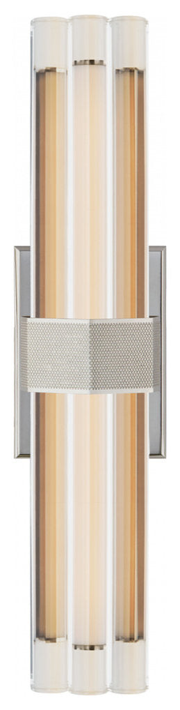 Fascio Wall Sconce, LED, Polished Nickel, Crystal, 18"H (LR 2909PN-CG CPZTR)By Visual Comfort