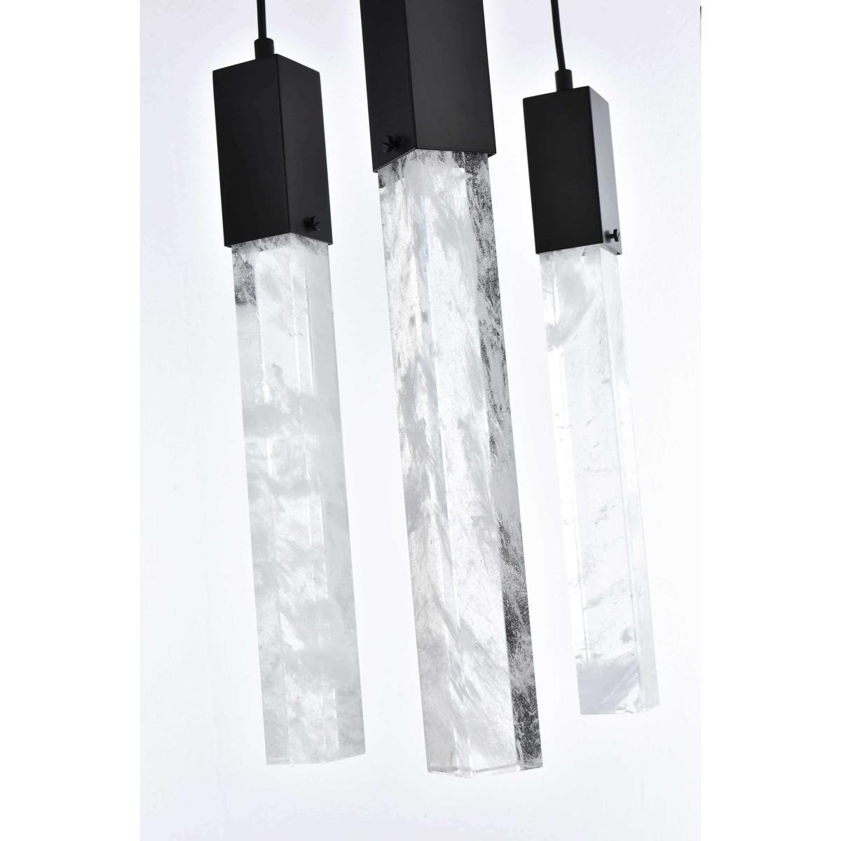 Aurora 8 Light Pendant, BlackBy Elegant Furniture & Lighting